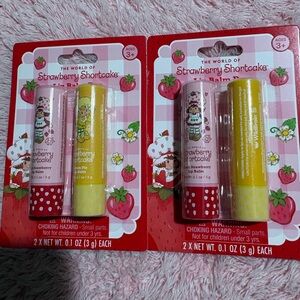 Strawberry Shortcake Lip Balm Set - Pink & Yellow